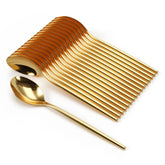 Gloss Gold Plastic Spoons | 40 Count
